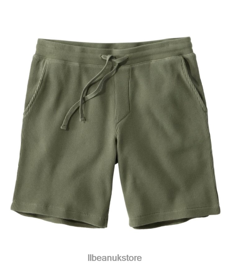 Clothing L.L.Bean Comfort Waffle Lounge Shorts Deep Olive Men 0VRR666595