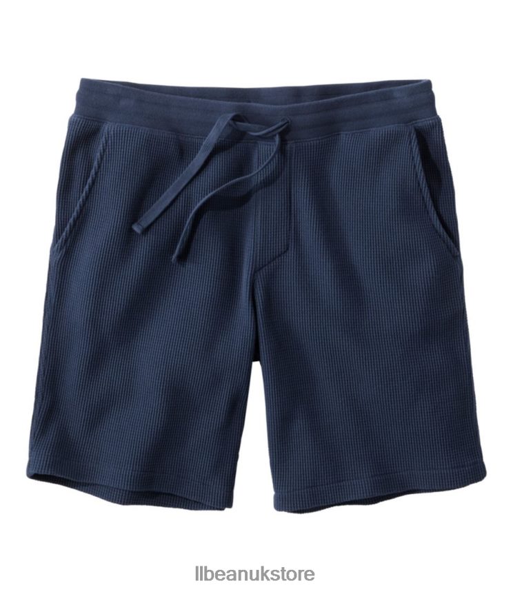 Clothing L.L.Bean Comfort Waffle Lounge Shorts Navy Men 0VRR665914