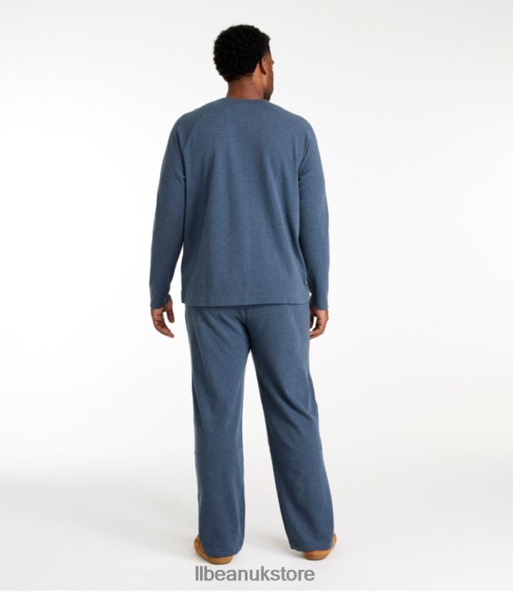 Clothing L.L.Bean Cotton Knit Pajamas Darkest Brown/Oatmeal Heather Men 0VRR66161