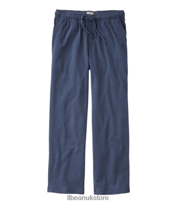 Clothing L.L.Bean Cotton Knit Pajamas Navy Heather Men 0VRR665744