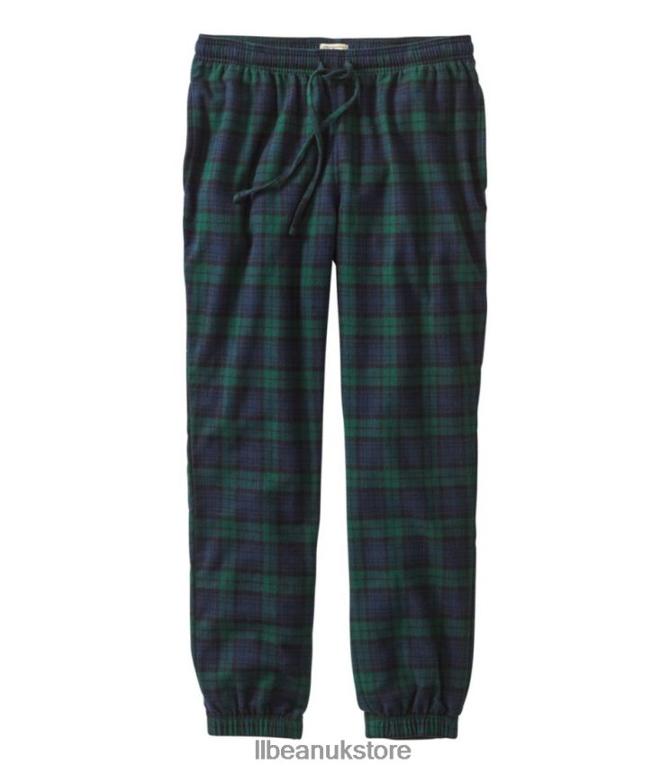 Clothing L.L.Bean Scotch Plaid Flannel Jogger Pants Black Watch Tartan Men 0VRR664924