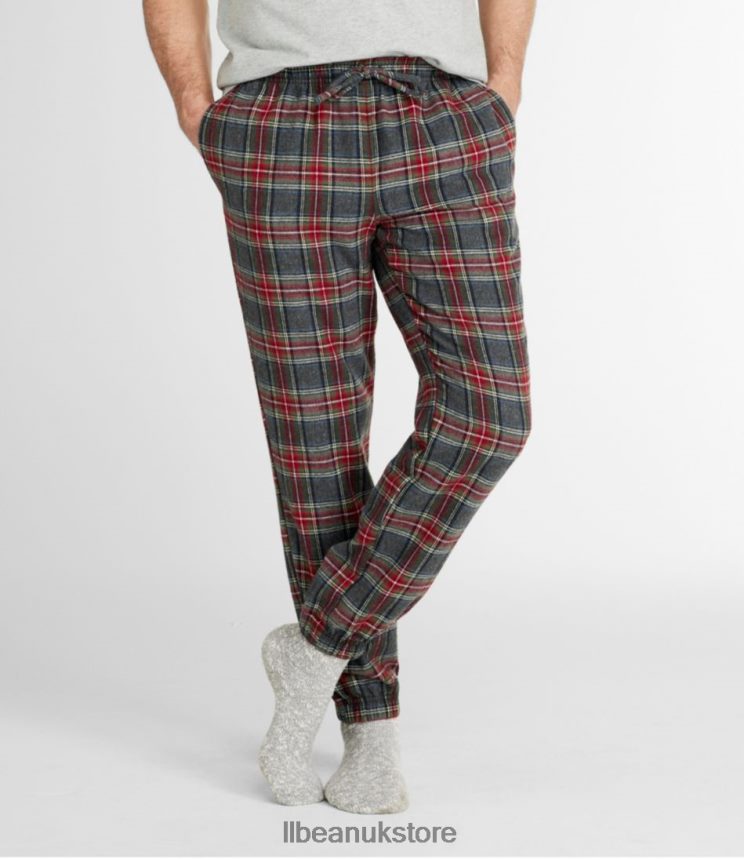 Clothing L.L.Bean Scotch Plaid Flannel Jogger Pants Black Watch Tartan Men 0VRR664924