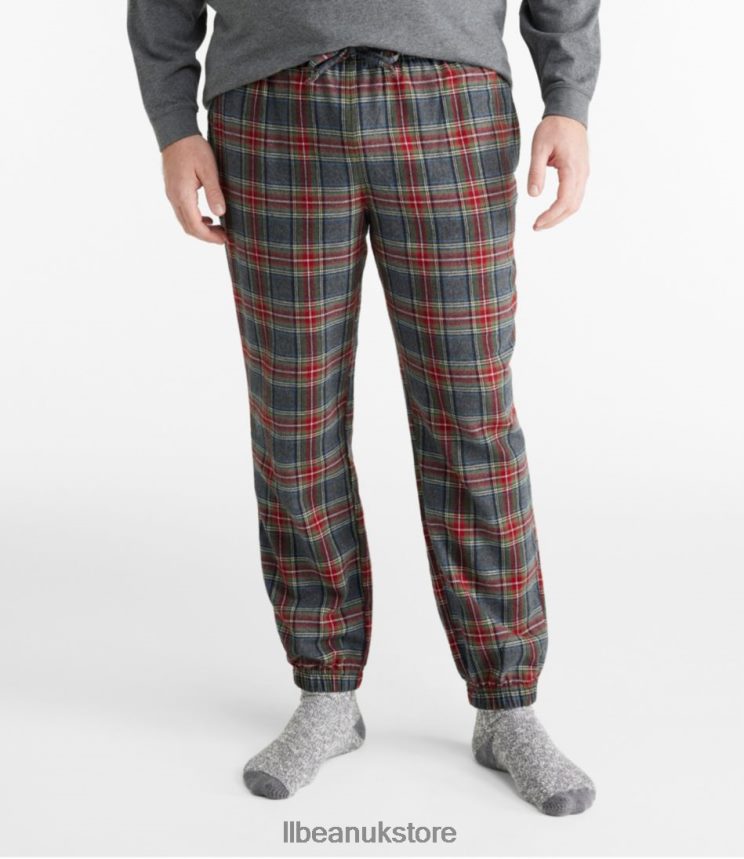 Clothing L.L.Bean Scotch Plaid Flannel Jogger Pants Black Watch Tartan Men 0VRR664924
