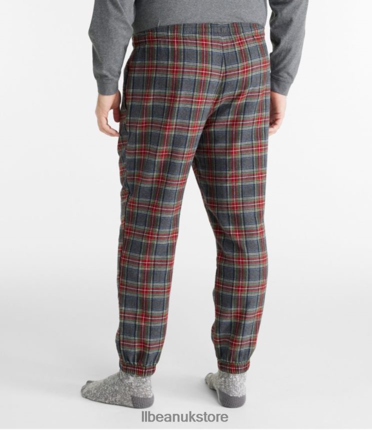 Clothing L.L.Bean Scotch Plaid Flannel Jogger Pants Indigo Tartan Men 0VRR66494