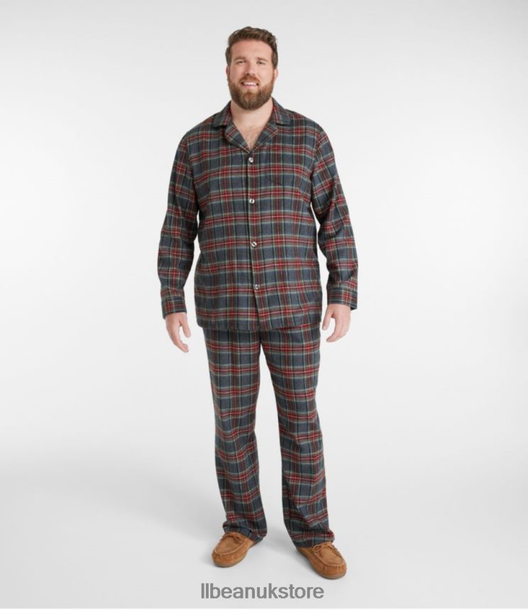 Clothing L.L.Bean Scotch Plaid Flannel Pajamas Black Watch Tartan Men 0VRR664812