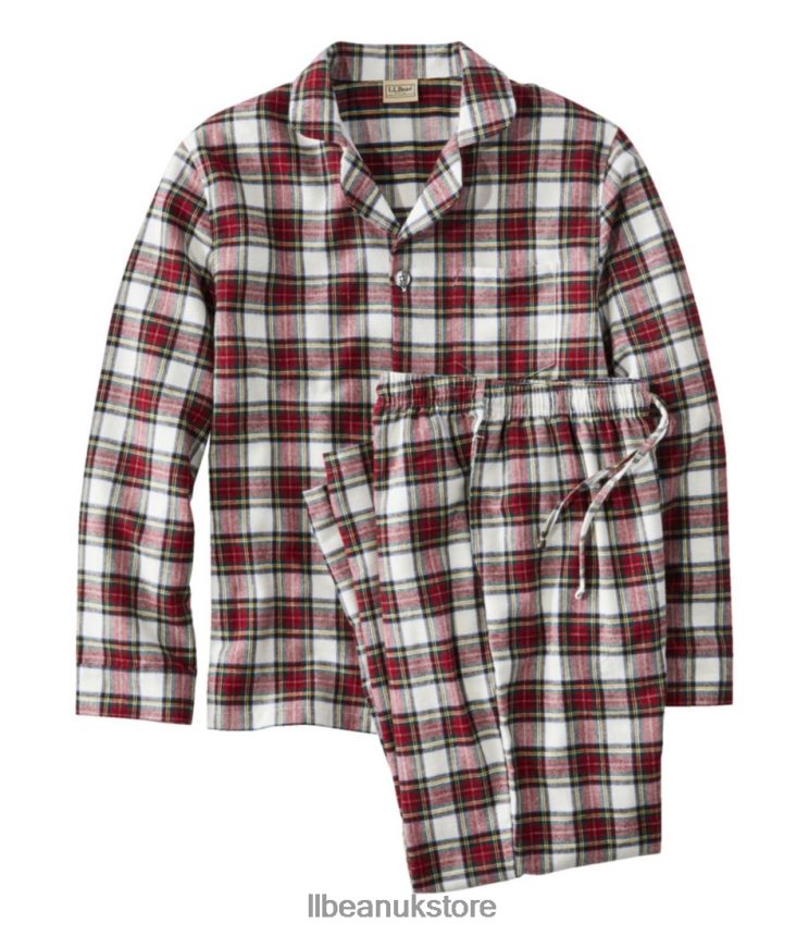 Clothing L.L.Bean Scotch Plaid Flannel Pajamas Dress Stewart Men 0VRR667195