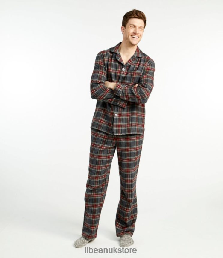 Clothing L.L.Bean Scotch Plaid Flannel Pajamas Dress Stewart Men 0VRR667195