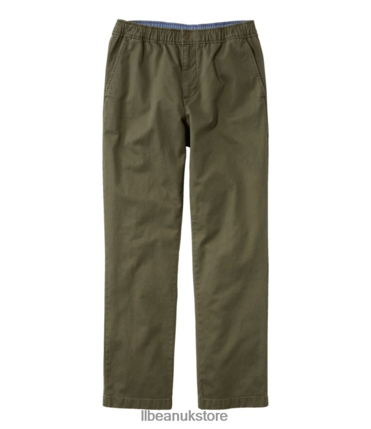Clothing L.L.Bean Lakewashed Stretch Khakis Surplus Green Men 0VRR66279