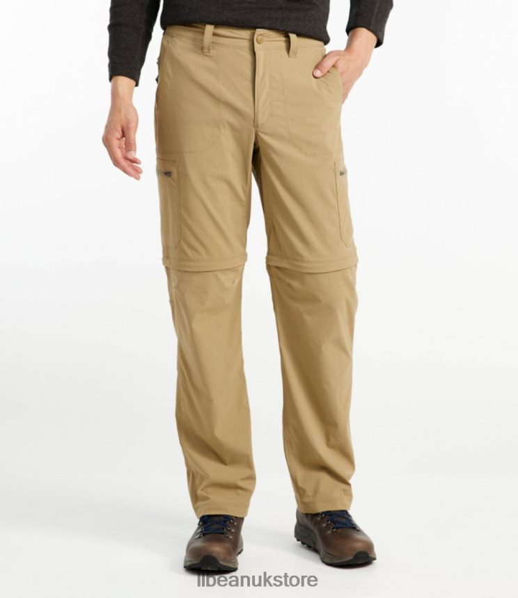 Clothing L.L.Bean Water-Resistant Cresta Hiking Zip-Off Pants Dark Driftwood Men 0VRR664785