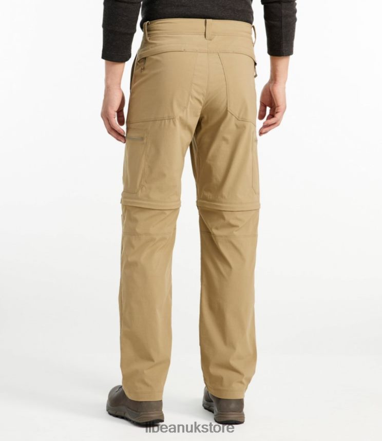 Clothing L.L.Bean Water-Resistant Cresta Hiking Zip-Off Pants Dark Driftwood Men 0VRR664785