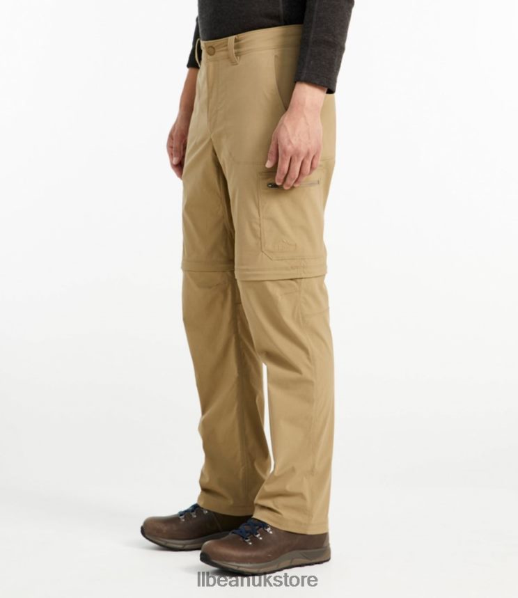 Clothing L.L.Bean Water-Resistant Cresta Hiking Zip-Off Pants Dark Driftwood Men 0VRR664785