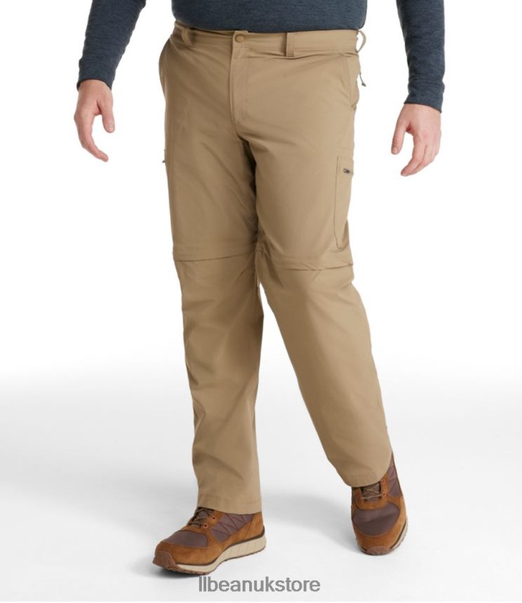 Clothing L.L.Bean Water-Resistant Cresta Hiking Zip-Off Pants Dark Driftwood Men 0VRR664785