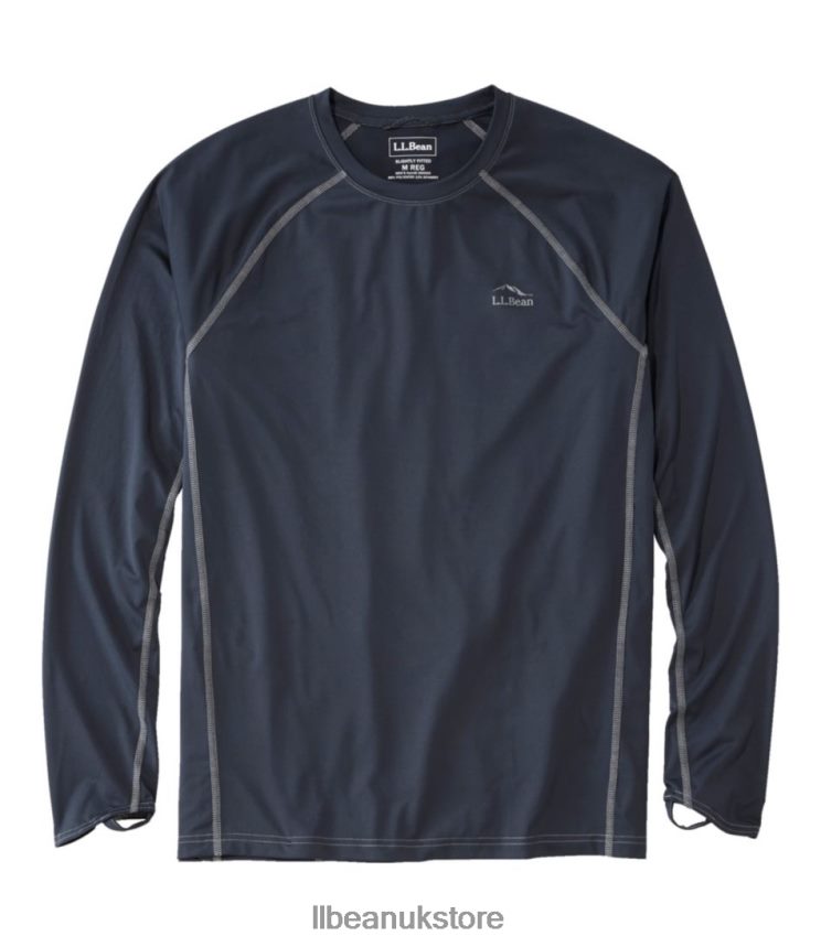 Clothing L.L.Bean Swift River Cooling Rash Guard Carbon Navy Men 0VRR66238