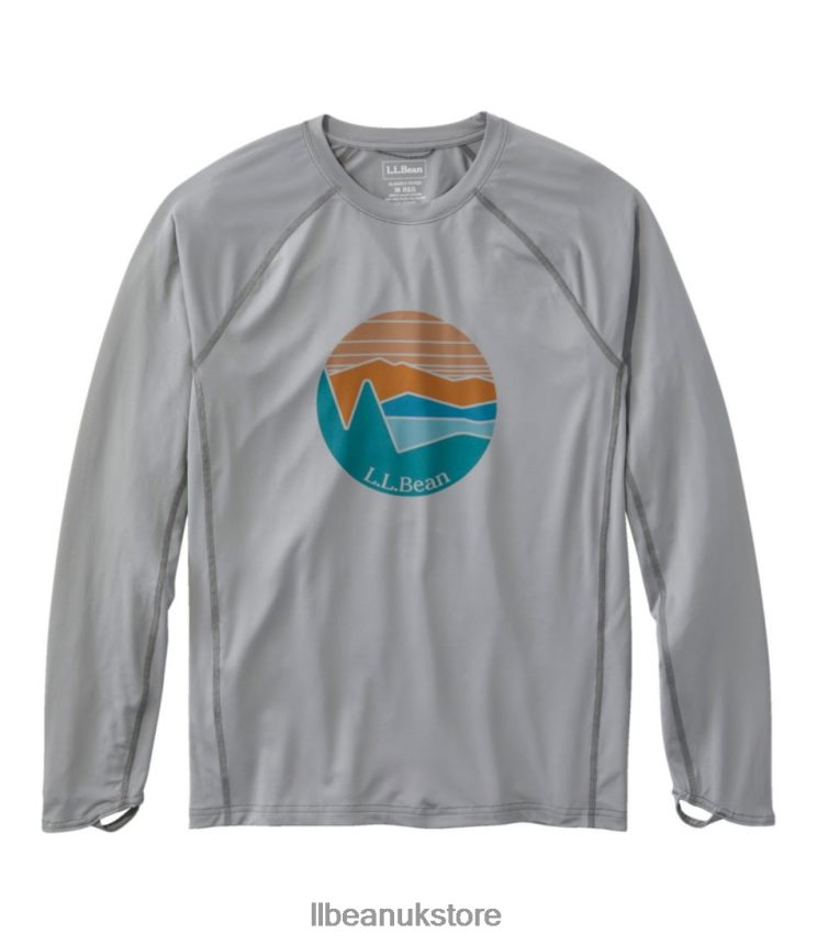 Clothing L.L.Bean Swift River Cooling Rash Guard Graystone Circle Katahdin Men 0VRR663127