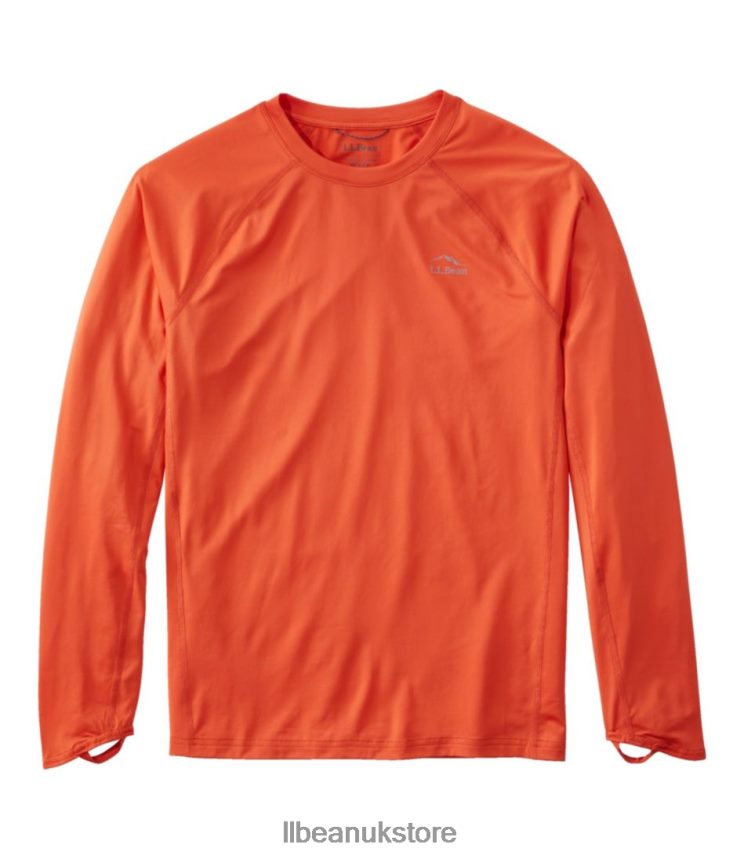 Clothing L.L.Bean Swift River Cooling Rash Guard Peak Orange Men 0VRR665783