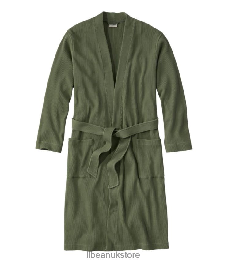 Clothing L.L.Bean Comfort Waffle Robe Deep Olive Men 0VRR665840
