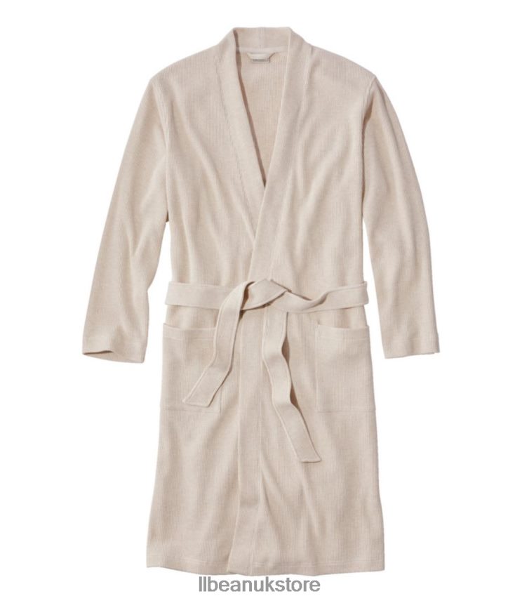 Clothing L.L.Bean Comfort Waffle Robe Silver Birch Heather Men 0VRR663210