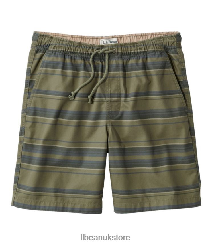 Clothing L.L.Bean Dock Shorts Deep Olive Stripe Men 0VRR663324