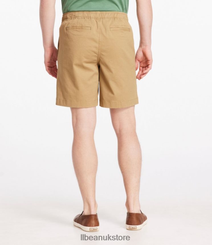 Clothing L.L.Bean Lakewashed Stretch Khaki Shorts Antique White Men 0VRR666947