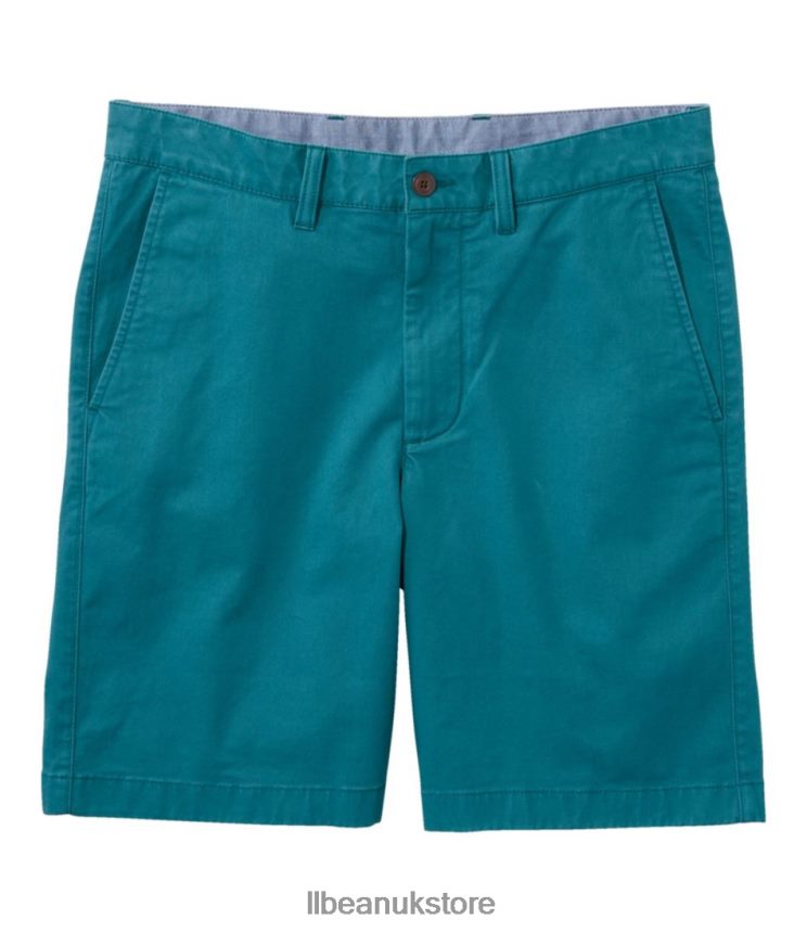 Clothing L.L.Bean Lakewashed Stretch Khaki Shorts Deep Turquoise Men 0VRR664700