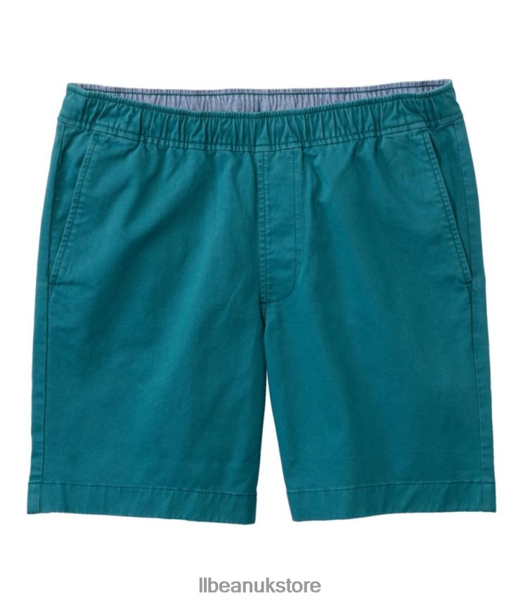 Clothing L.L.Bean Lakewashed Stretch Khaki Shorts Deep Turquoise Men 0VRR666503