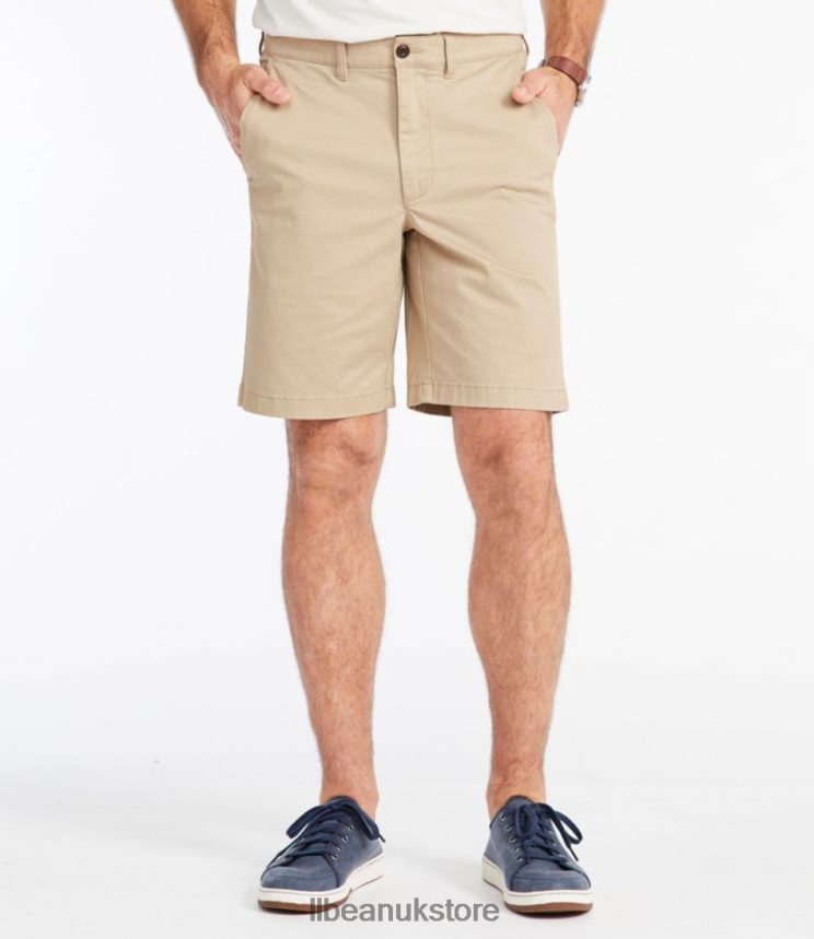 Clothing L.L.Bean Lakewashed Stretch Khaki Shorts Heritage Khaki Men 0VRR666472
