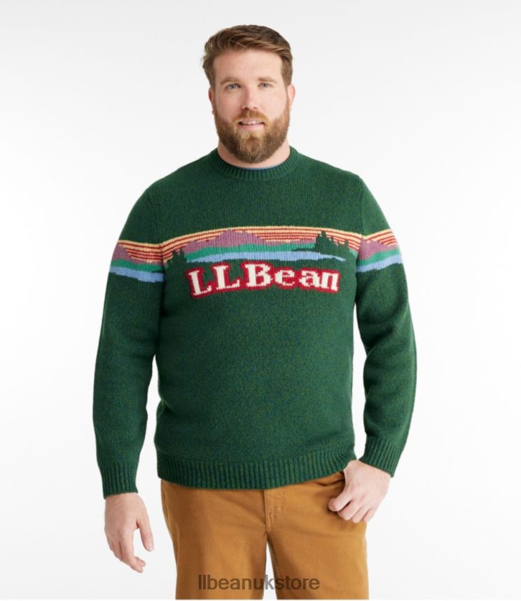 Clothing L.L.Bean Classic Ragg Wool Sweater Forest Shade Katahdin Men 0VRR663415