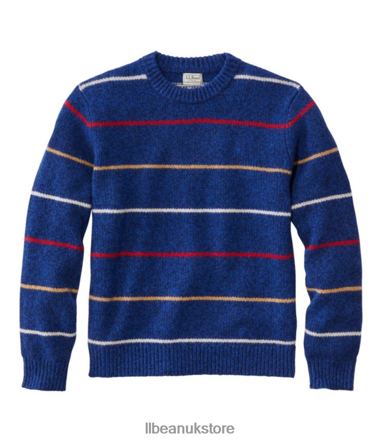 Clothing L.L.Bean Classic Ragg Wool Sweater Indigo Ink Men 0VRR66594
