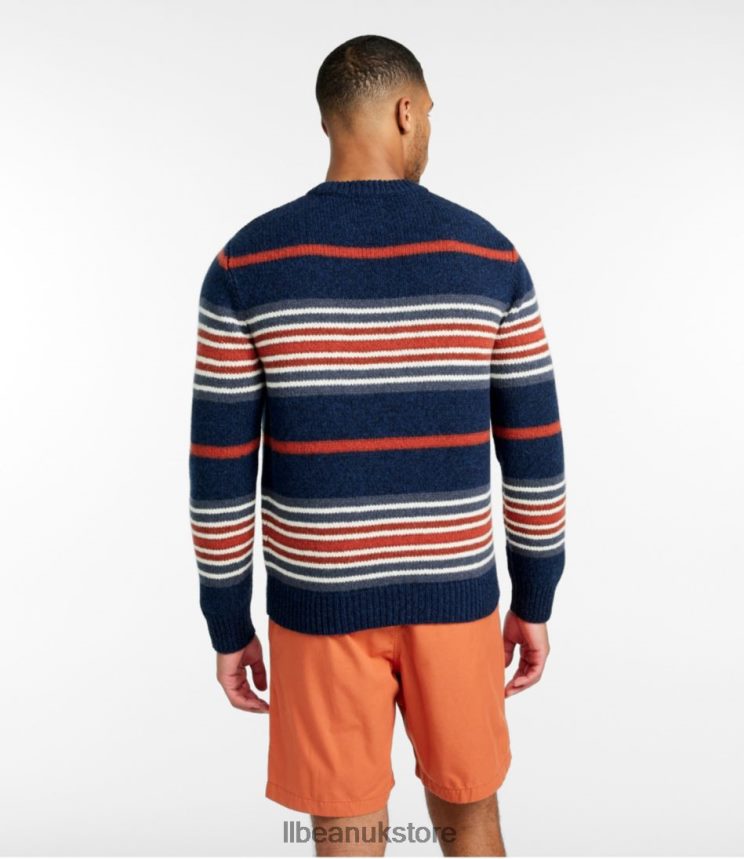 Clothing L.L.Bean Classic Ragg Wool Sweater Indigo Ink Men 0VRR66594