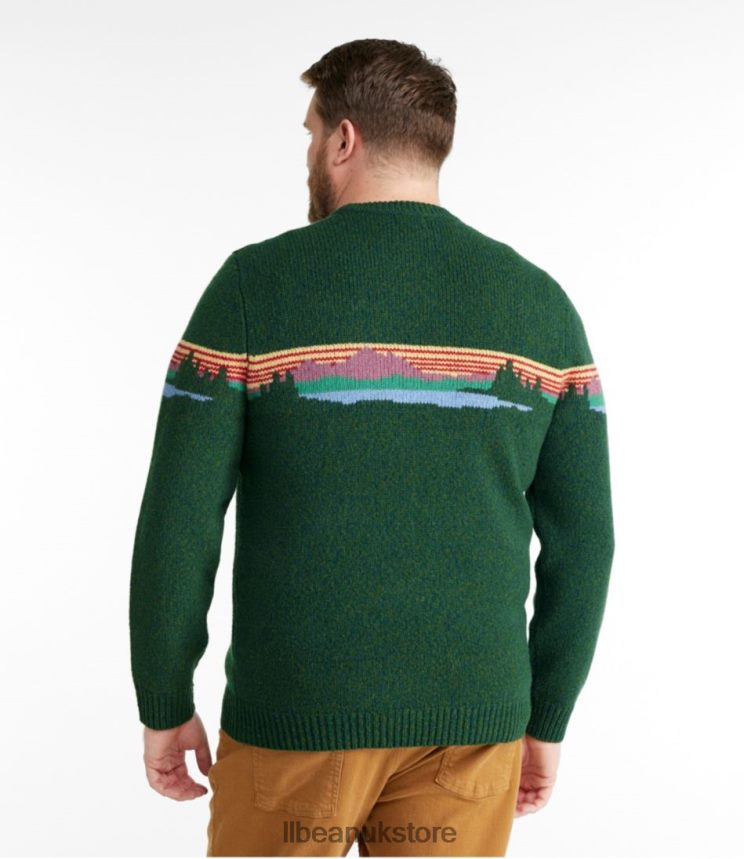 Clothing L.L.Bean Classic Ragg Wool Sweater Navy Logo Men 0VRR664959