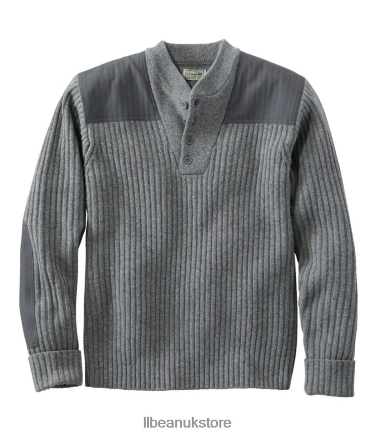 Clothing L.L.Bean Commando Sweater Gray Heather Men 0VRR665241