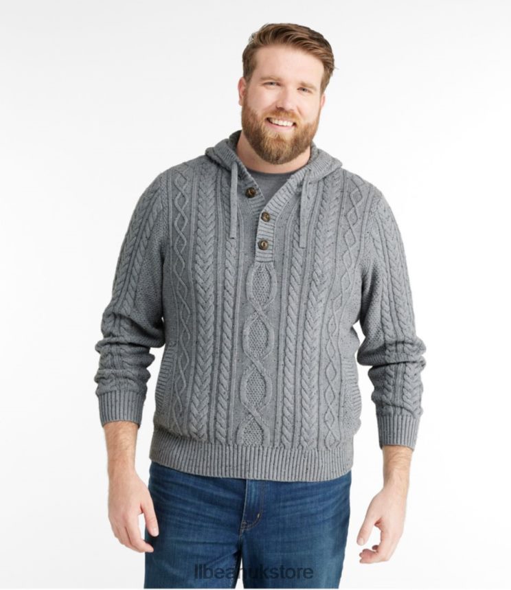 Clothing L.L.Bean Heritage Soft Cotton Fisherman Sweater Cream Men 0VRR666005