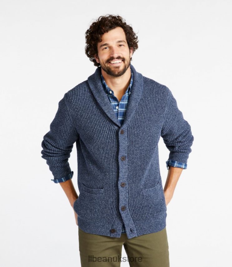 Clothing L.L.Bean Organic Cotton Sweater Warm Teal Men 0VRR663513