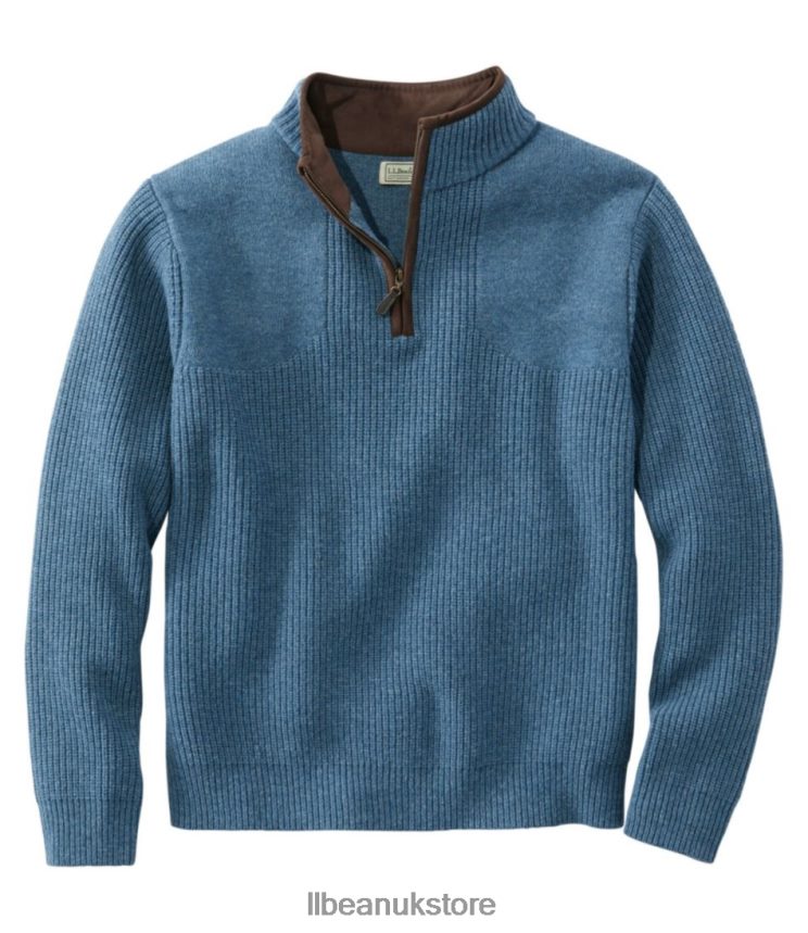 Clothing L.L.Bean Waterfowl Sweater Slate Blue Heather Men 0VRR665243