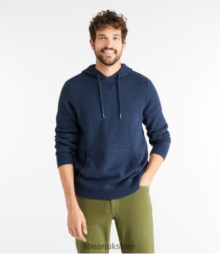 Clothing L.L.Bean Wicked Soft Cotton/Cashmere Sweater Classic Navy Men 0VRR66561