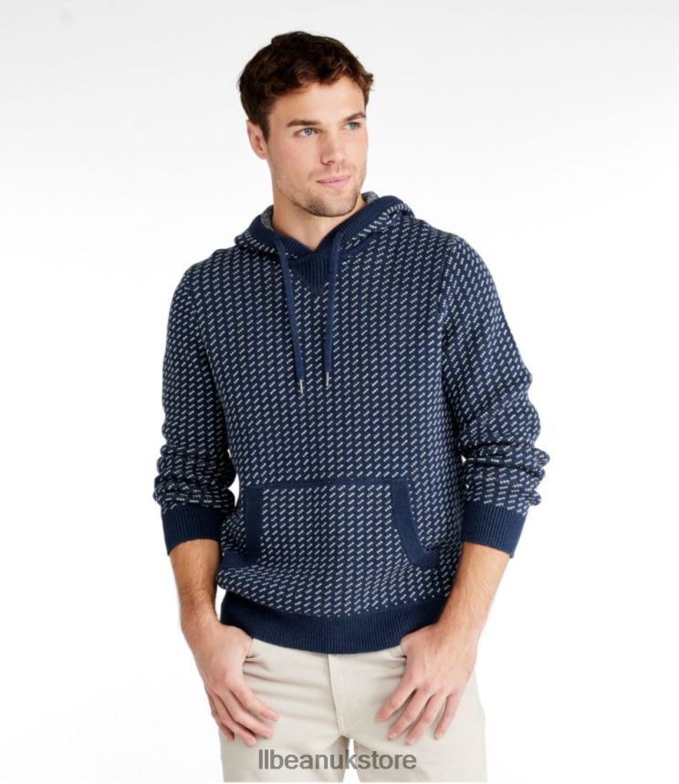 Clothing L.L.Bean Wicked Soft Cotton/Cashmere Sweater Deep Red Buffalo Check Men 0VRR66715