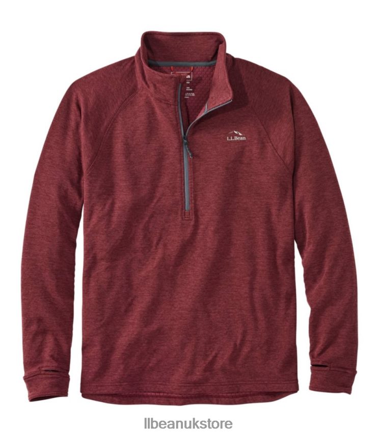 Clothing L.L.Bean Adventure Grid Fleece Burgundy Men 0VRR66945