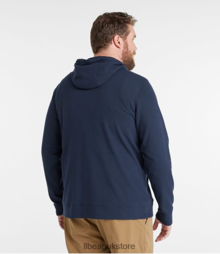 Clothing L.L.Bean Comfort Stretch Pique Hoodie Deep Sapphire Men 0VRR664854