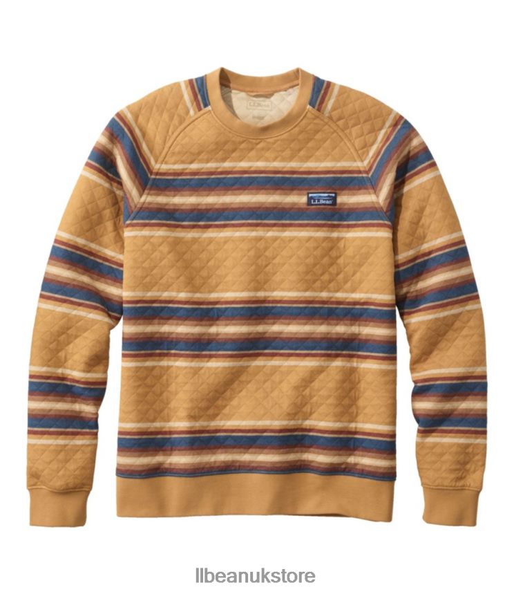 Clothing L.L.Bean Quilted Sweatshirt Barley Multi Men 0VRR66135