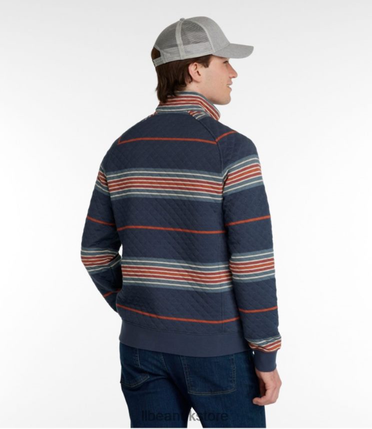 Clothing L.L.Bean Quilted Sweatshirt Barley Multi Men 0VRR66170