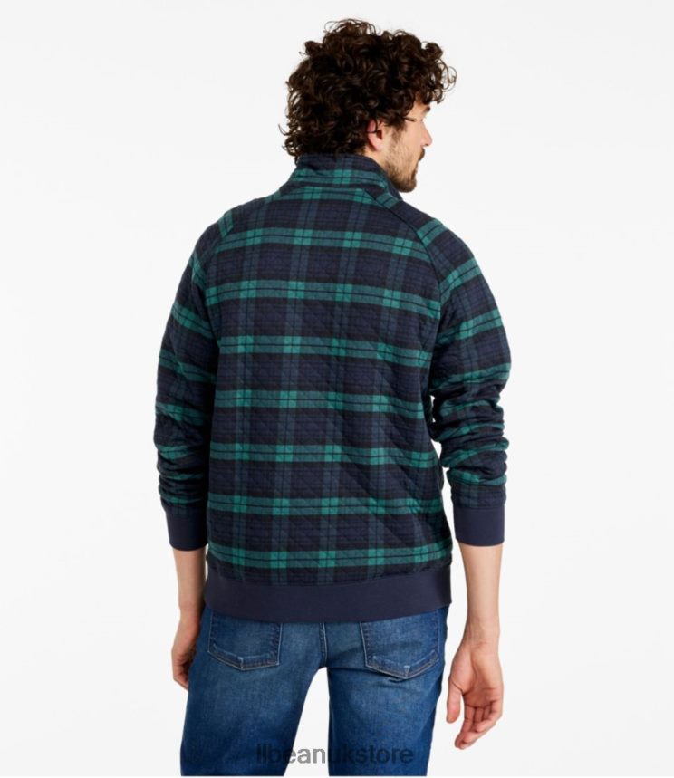 Clothing L.L.Bean Quilted Sweatshirt Blackwatch Men 0VRR66176