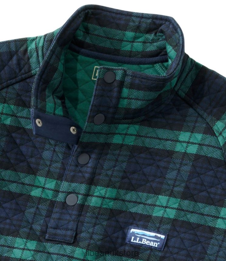 Clothing L.L.Bean Quilted Sweatshirt Blackwatch Men 0VRR66176
