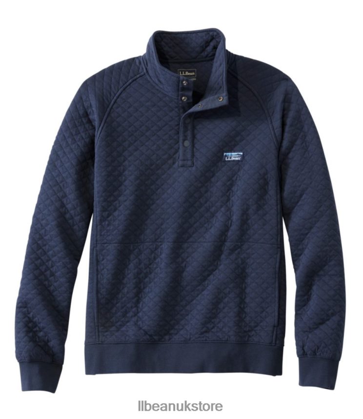 Clothing L.L.Bean Quilted Sweatshirt Classic Navy Men 0VRR66365
