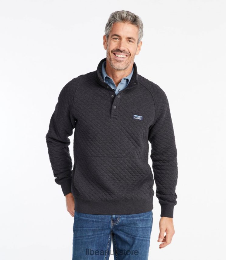Clothing L.L.Bean Quilted Sweatshirt Classic Navy Men 0VRR66365