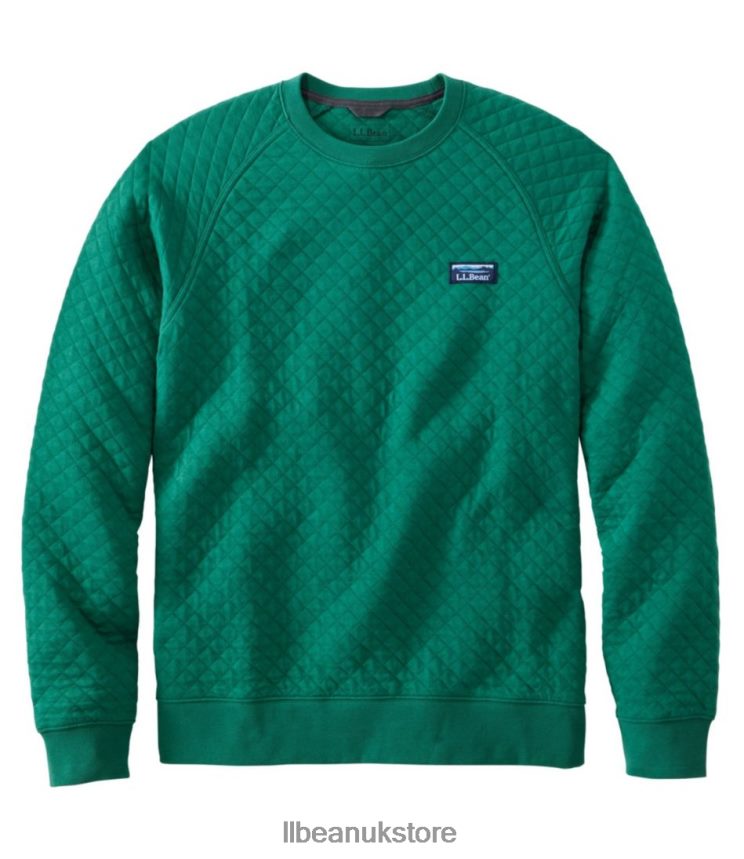 Clothing L.L.Bean Quilted Sweatshirt Emerald Spruce Men 0VRR663325