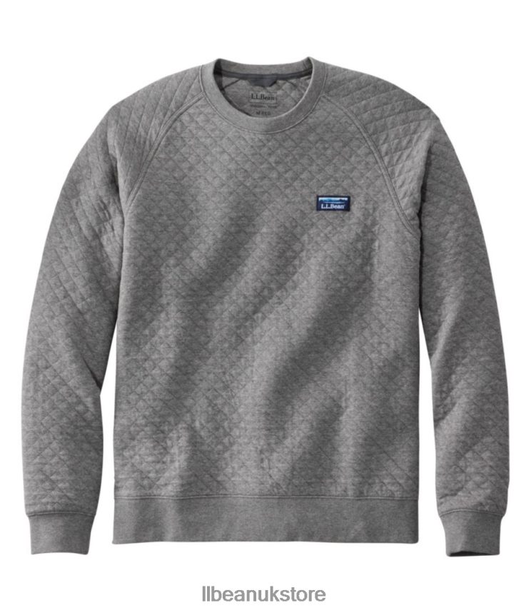 Clothing L.L.Bean Quilted Sweatshirt Gray Heather Men 0VRR665907
