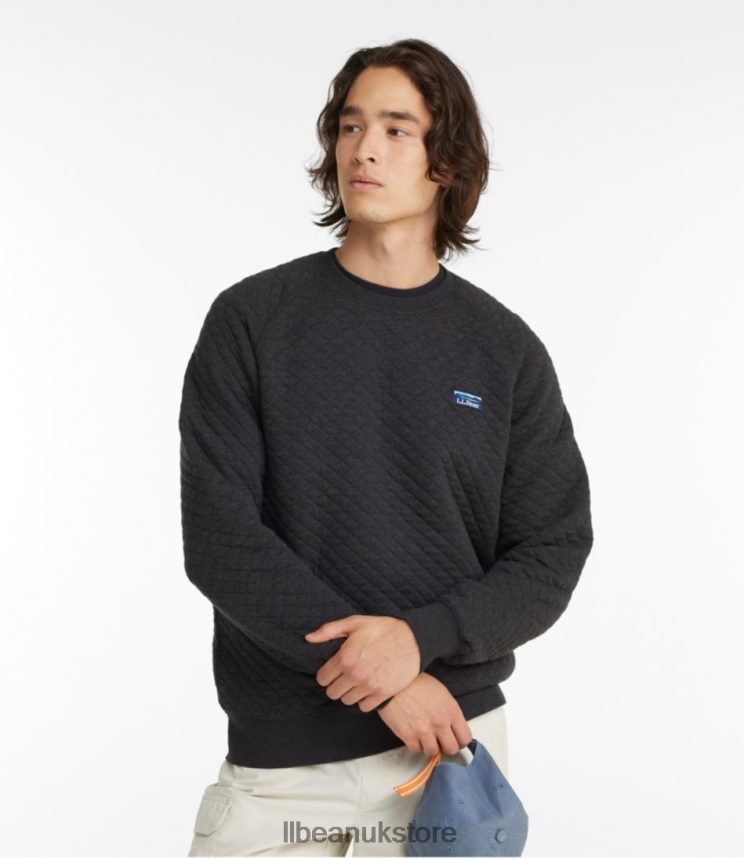 Clothing L.L.Bean Quilted Sweatshirt Gray Heather Men 0VRR665907