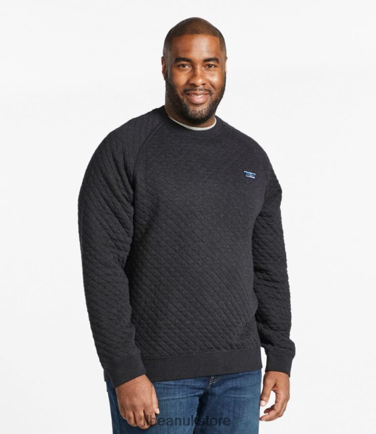 Clothing L.L.Bean Quilted Sweatshirt Gray Heather Men 0VRR665907
