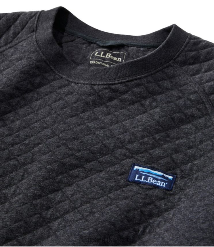 Clothing L.L.Bean Quilted Sweatshirt Gray Heather Men 0VRR665907
