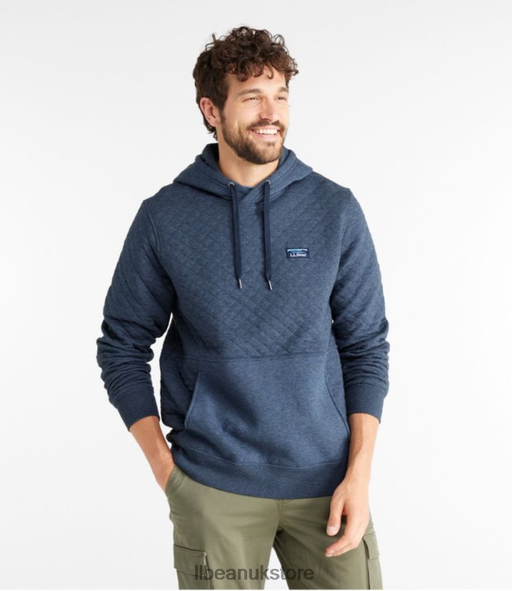 Clothing L.L.Bean Quilted Sweatshirt Indigo Heather Men 0VRR664963